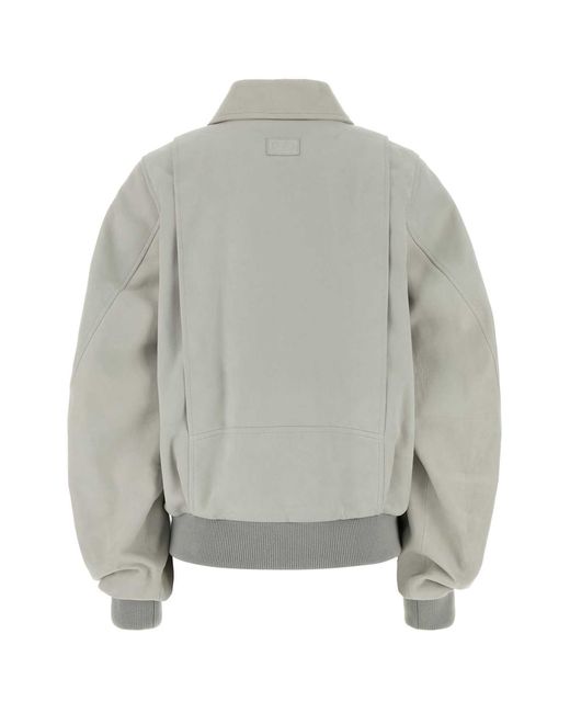 Loewe Gray Chalk Suede Jacket