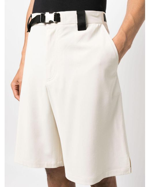 Jacquemus Shorts aus twill mit gürtel in White für Herren