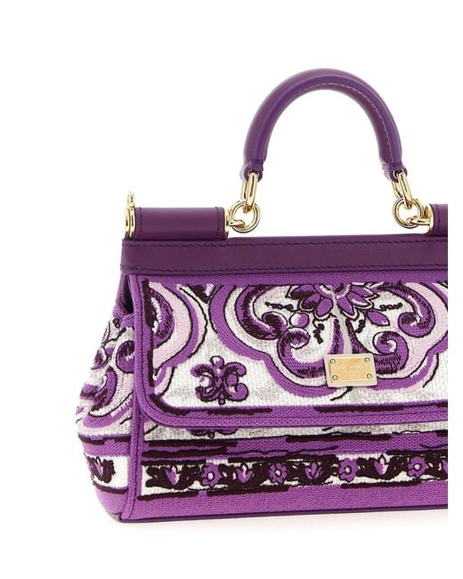 Dolce & Gabbana Purple Handbag 'Sicily Small'