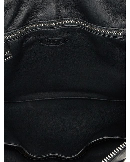 Tod's Black Di Swing Tote Bag