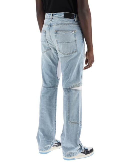 Jeans mx 3 con insertos de malla Amiri de hombre de color Blue