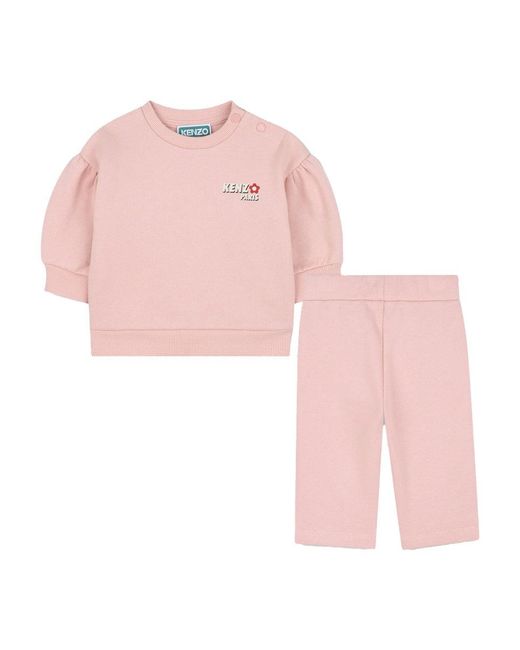 KENZO Pink Sweatshirt With Pants Set