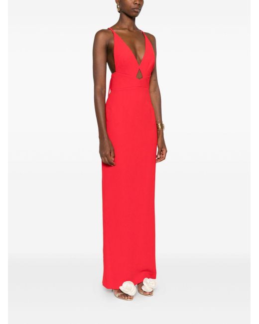 Solace London Red Milly Midi Dress
