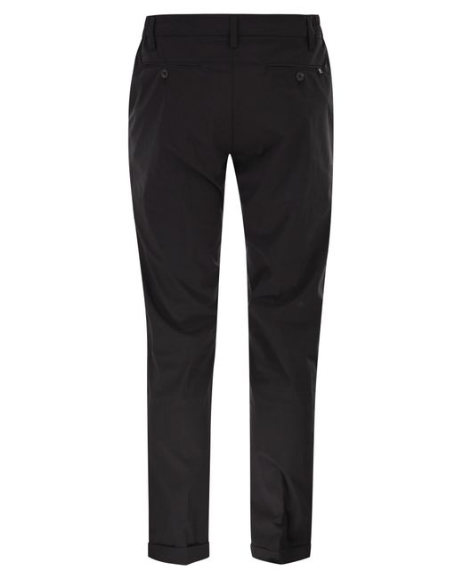 Re-hash Black Slim Fit Stretch Technical Cotton Chinos