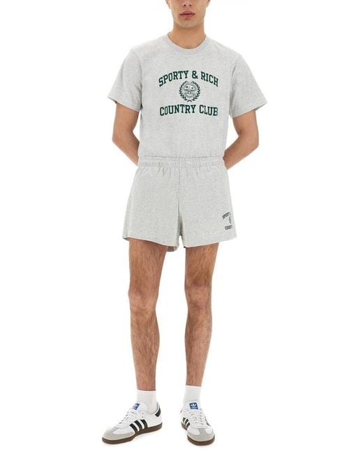 SPORTY&RICH Gray Short Varsity