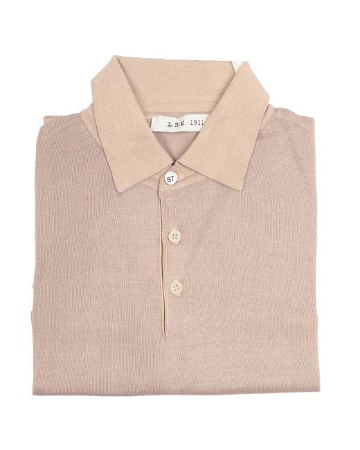 LBM 1911 LUBIAM Pink Sweater Silk Cashmere Crewneck for men