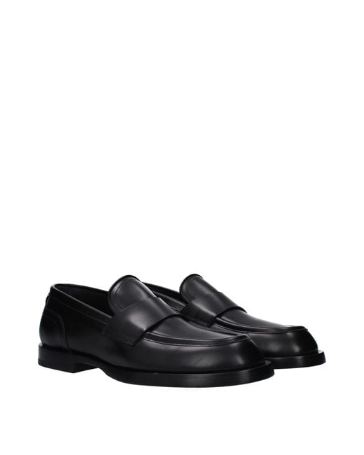 Dolce & Gabbana Black Dolce&Gabbana Mocassini Uomo Pelle Nero