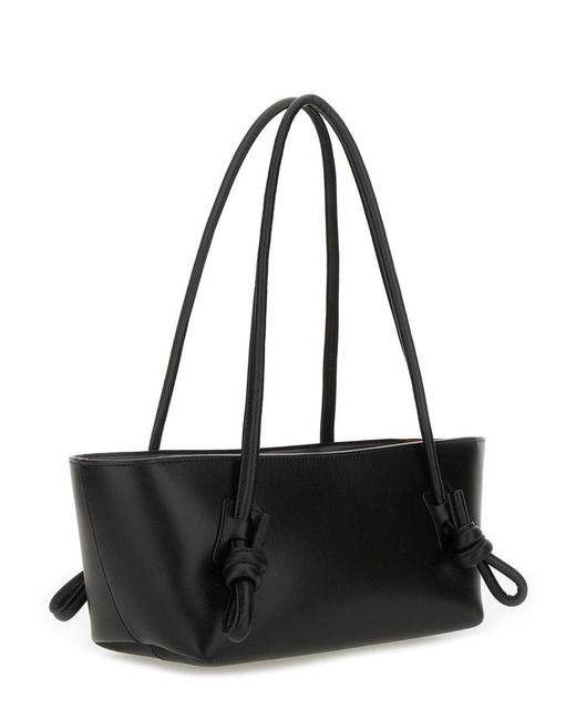 Hereu Black Leather Shoulder Bag