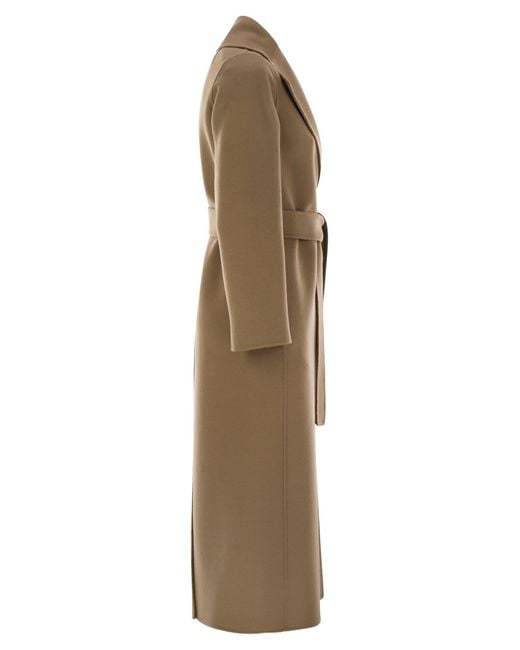 Max Mara Poldo Wol Coat in het Natural