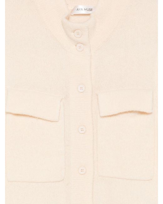 AYA MUSE Natural Button Vest With Tie