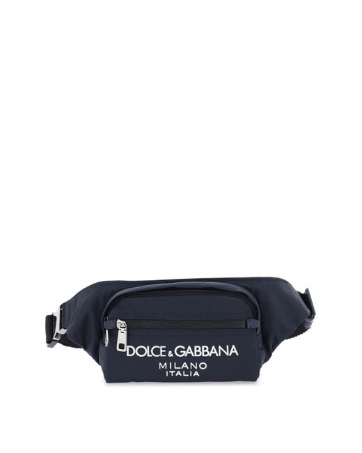 Marsupio In Nylon Con Logo di Dolce & Gabbana in Blue da Uomo