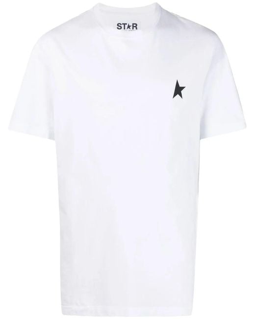 Golden Goose Deluxe Brand White Star W's Regular T-Shirt Small Star/ Blackboard
