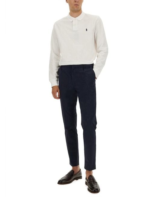 Polo Ralph Lauren White Shirt Collar Polo for men