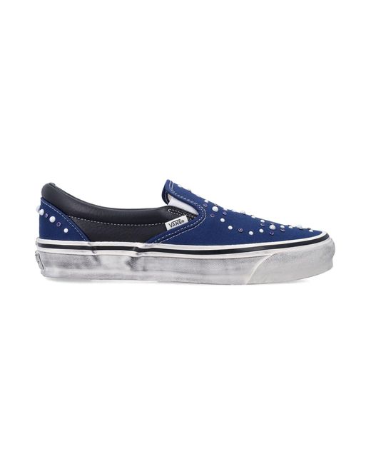 Vans Blue Premium Classic Slip-On Canvas Sneakers