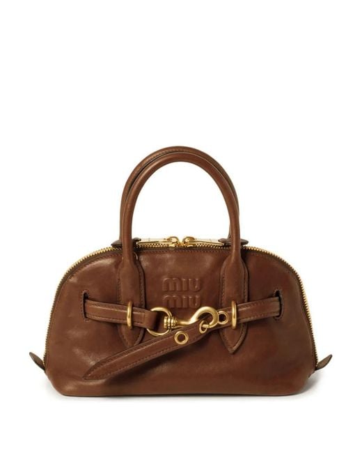 Miu Miu Brown Borse Nappa Aviator