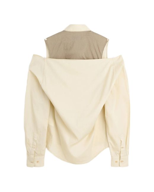 Our Legacy Blouse Met Split in het Natural