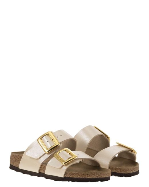 Birkenstock Natural Sydney Cb Sandal With Two Straps And Buckles