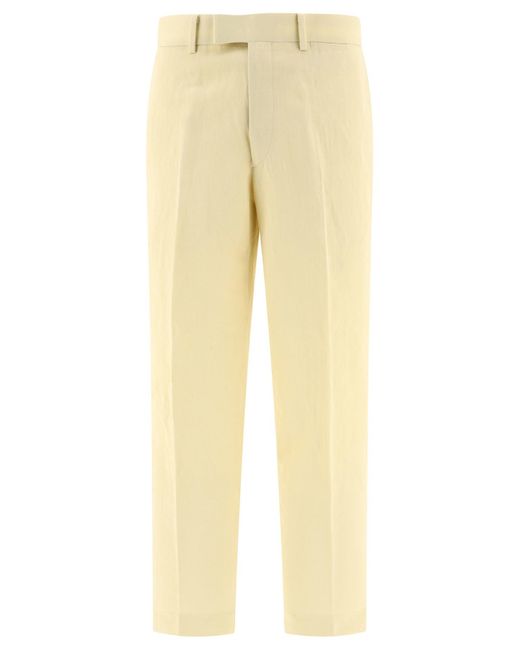 Auralee Yellow Chino Trousers for men