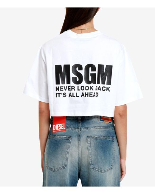 MSGM White T -Shirts und Polos weiß