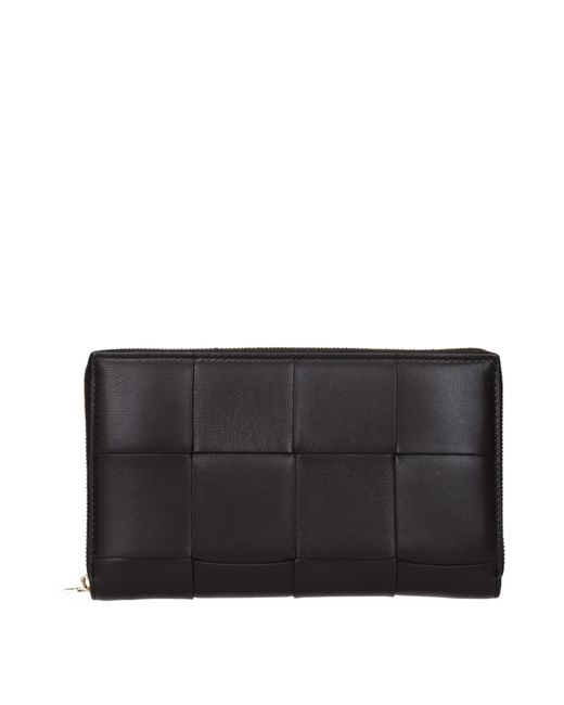 Bottega Veneta Black Portafogli Cassette Donna Pelle Marrone/Cioccolato Fondente