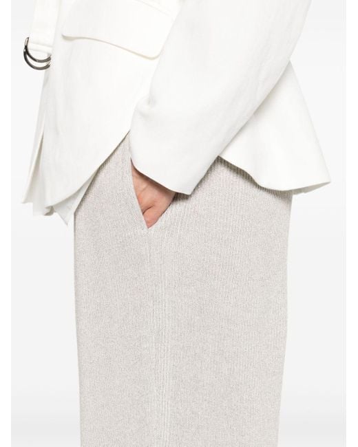 Pantalon À Design Côtelé Brunello Cucinelli en coloris White