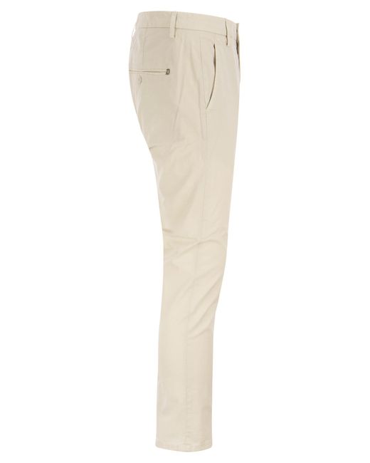 Dondup Natural Alfredo Slim Fit Cotton Trousers