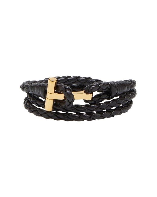 Tom Ford Lederarmband in Black für Herren