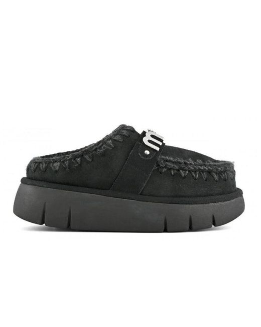 Mou Bounce Clog Metalen Logo in het Black