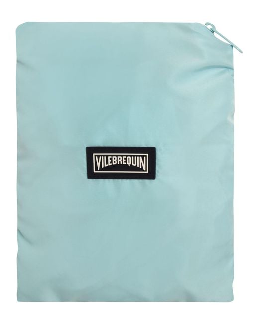 Vilebrequin Blue Solid Swim Shorts With Drawstring And Packable Pouch for men