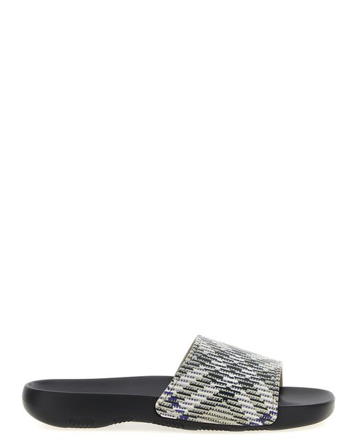 Burberry Multicolor 'Dive Check' Sandals for men