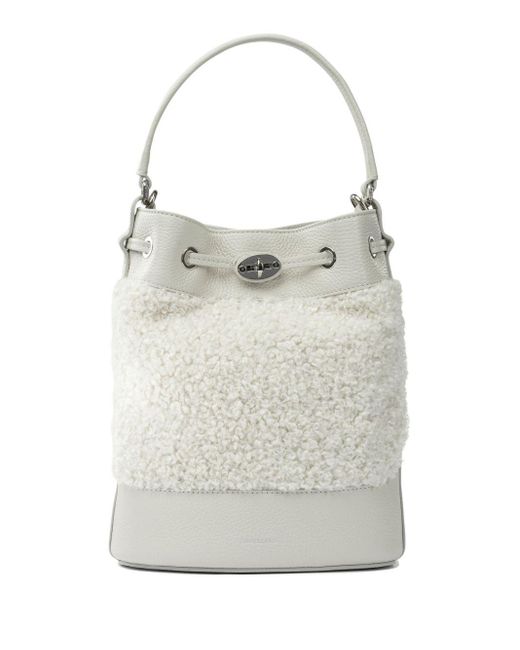 Zanellato Gray Mondà Dolly Small Leather Bucket Bag