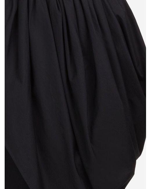 Chloé Black Cotton Poplin Wrap Skirt