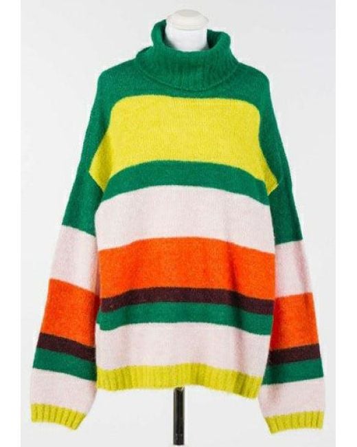 Twinset Yellow Mehrfarbige Twin-Set-Pullover