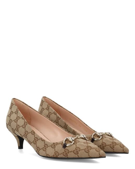 Gucci Brown Pumps With Clamp