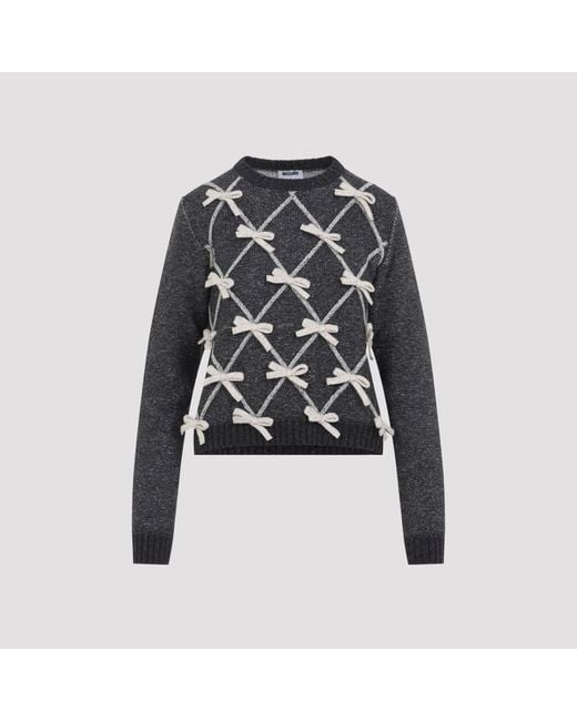 Moschino Black Bow Sweater