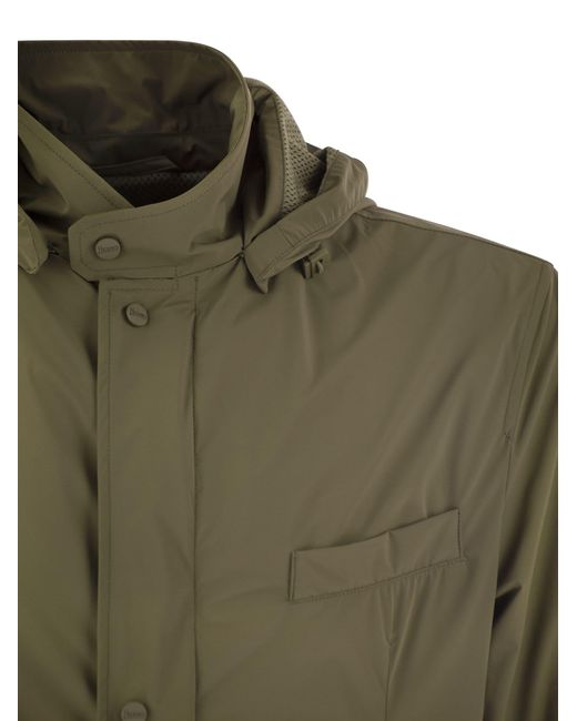 Herno Technical Fabric Jacke mit Kapuze in Green für Herren