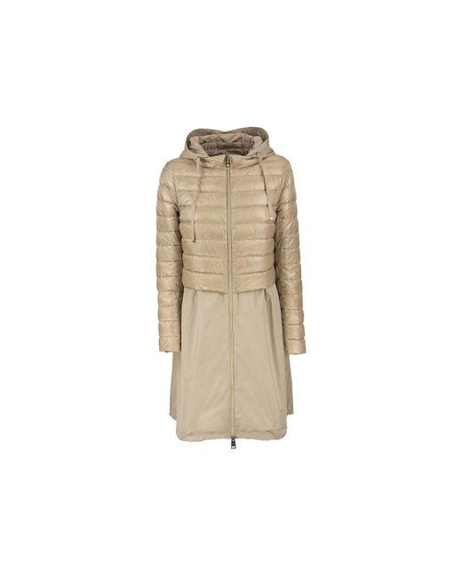 Herno Natural Tafta Hem P Ed Mantel