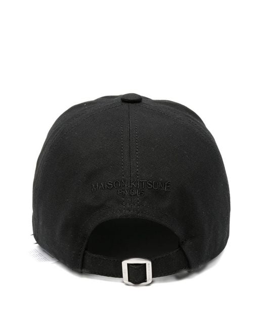 Maison Kitsuné Black Dressed Fox Baseball Cap