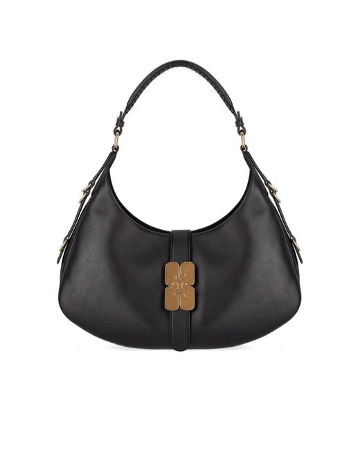 Ganni Black Kat Small Shoulder Bag