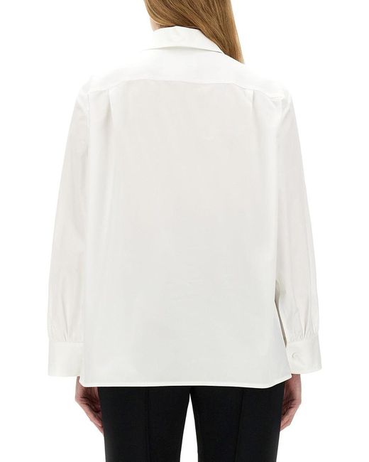 Jil Sander White Cotton Shirt With Pointed Collar