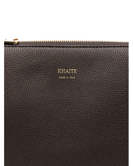 Khaite Gray Lina Medium Leder Crossbody Tasche