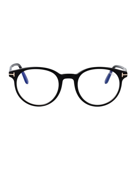 Tom Ford Black Round Optical Ft5695 B 001 for men