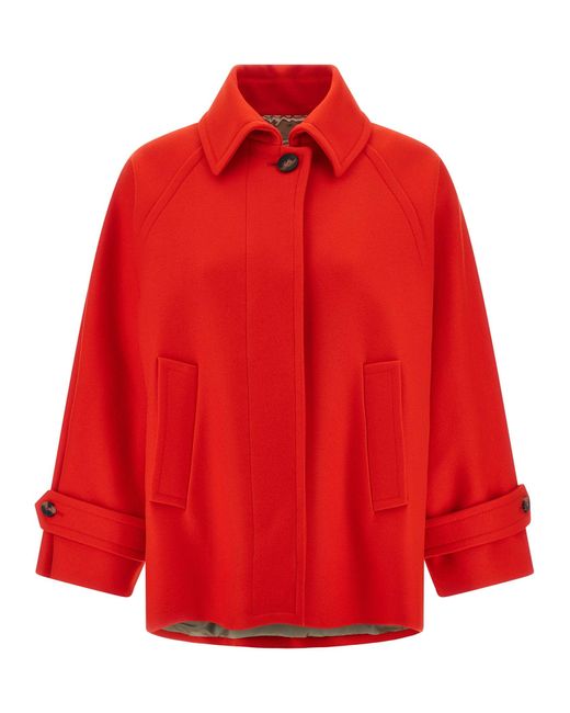 Alberto Biani Red Caban Mantel
