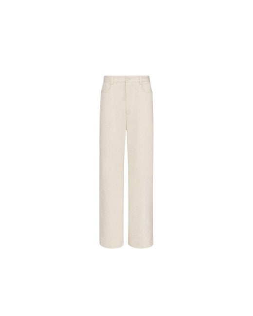 Dior White Straight Trousers for men