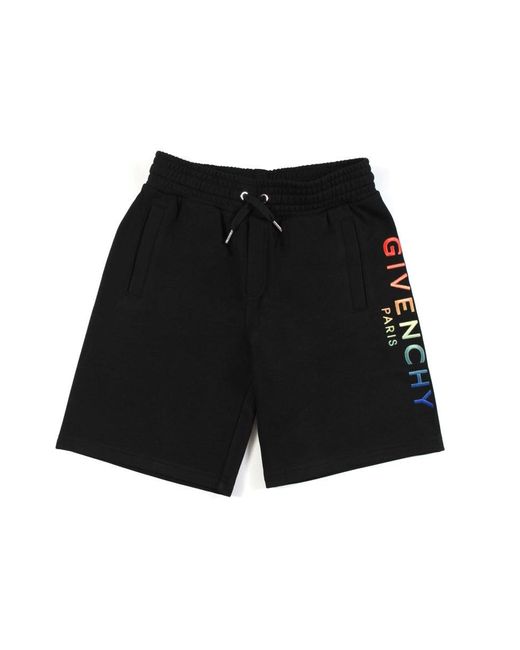 Givenchy Multicolor Side Logo Bermuda Shorts in het Black