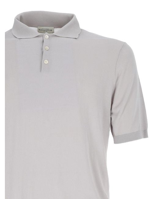 Ballantyne Gray Short Sleeves Polo