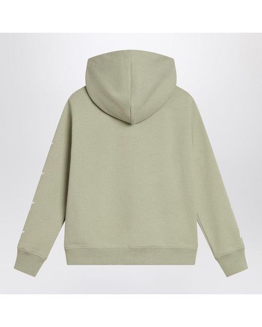 Golden Goose Deluxe Brand Green Sage Zip-Up Sweatshirt With Stars