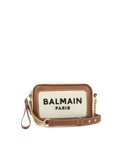 Paris Crossbody Bag Balmain de color Metallic