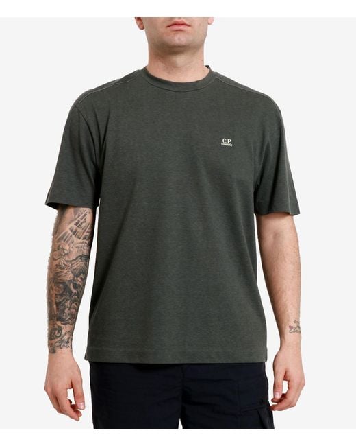 C P Company Green T Shirts And Polos Gun Metal