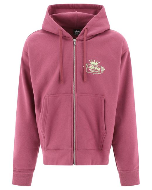 Construit pour durer a sweat a sweat a fermeture eclair Stussy pour homme en coloris Rose Lyst